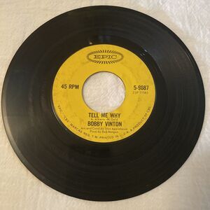 Bobby Vinton Tell Me Why /Remembering 45RPM Epic Records 1964